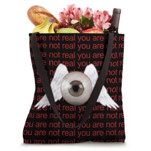 Weirdcore Aesthetic Human Eye Winged Eyeball Strangecore Tote Bag