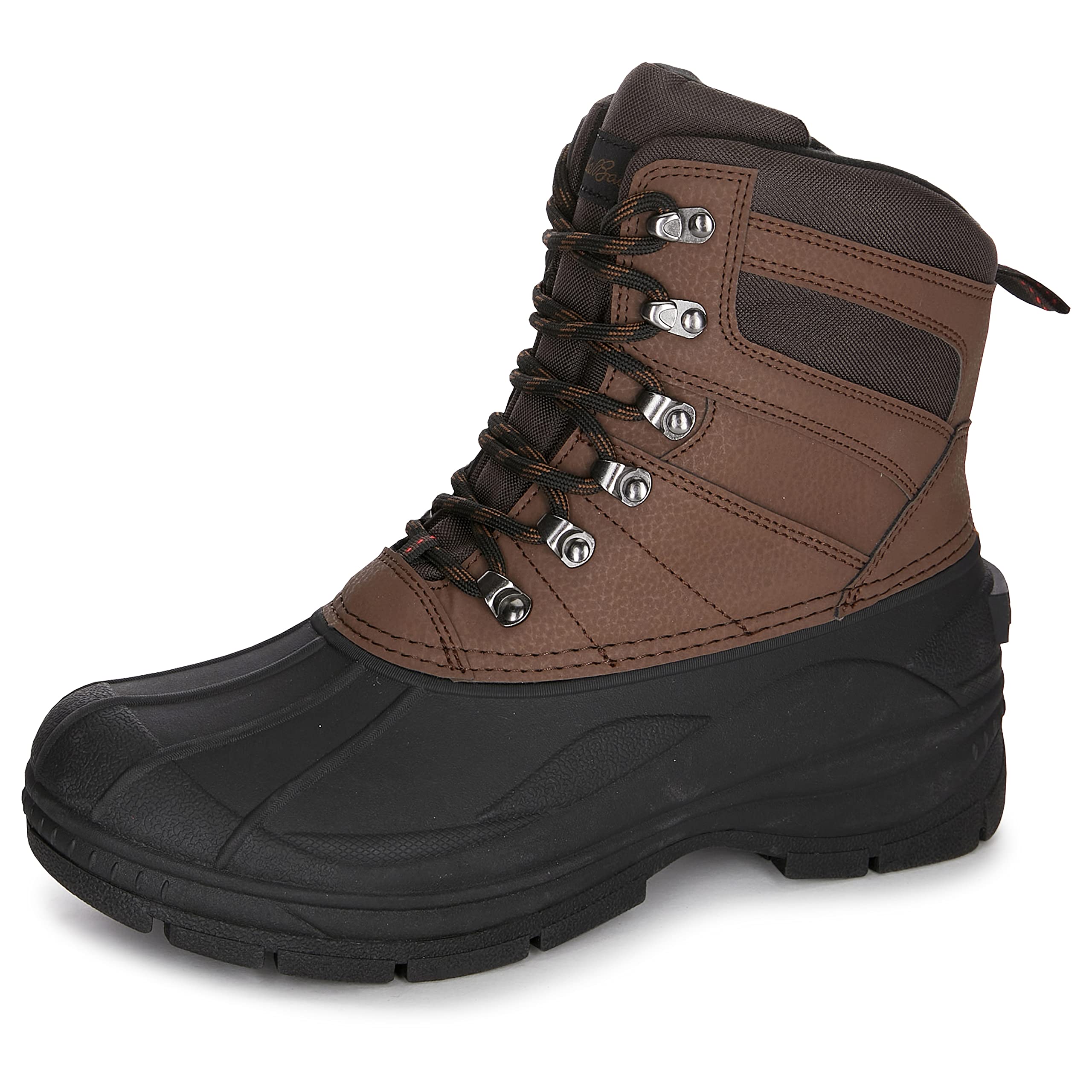 Eddie Bauer Leaven Worth Insulated Mens Hiking Boots | Waterproof Shell, Multi-Terrain Lugs, Warm & Comfortable Design Rubber Traction Outsole with Memory Foam Insole