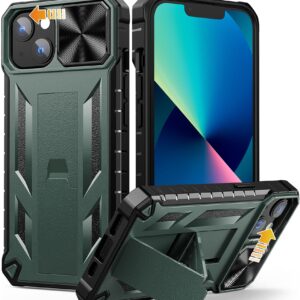 SOiOS for iPhone 13 iPhone14 Case with Stand: iPhone 13 iPhone14 Cover with Kickstand | Shockproof Military Grade Protective Cell Phone Case | TPU Durable Rugged Bumper Textured Matte Hybrid Design