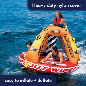 WOW Sports Wipeout Towable Tube for Boating - 1 to 3 Person Towable - Standing Tubes for Boating