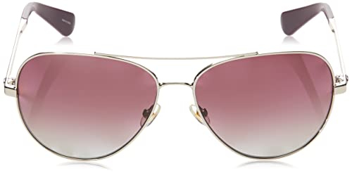 Kate Spade New York Women's Avaline2/S Aviator Sunglasses, Silver, 58mm, 14mm