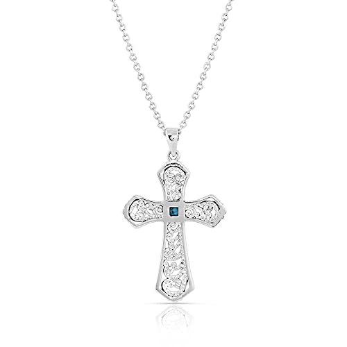 Montana Silversmiths Western Lifestyle Women's Cross Necklace (Cathedral Curves Cross)