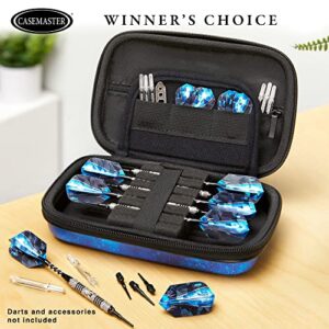 Casemaster Sentinel 6 Dart Case, Holds Extra Accessories, Tips, Shafts and Flights, Compatible with Steel Tip and Soft Tip Darts, Impact & Water Resistant Tactech Shell, Galaxy