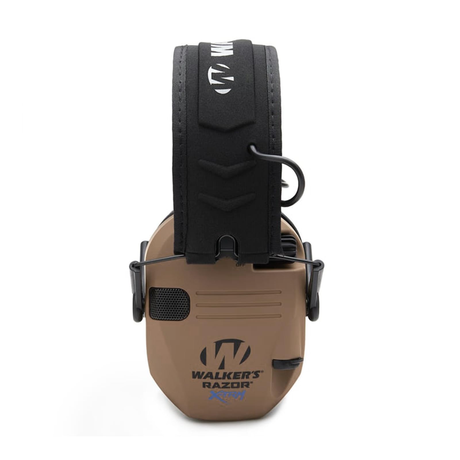 Walker's Razor Slim X-TRM Noise-Cancelling Sound-Enhancing Hunting Gun Range Shooting Electronic Earmuffs with Cooling Pads, Moisture Wicking Headband & 2 AAA Batteries, Flat Dark Earth