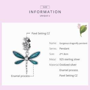 RUKYF 925 Sterling Silver Dragonfly Charms for Bracelets and Necklaces Best Jewelry Gifts for Dragonfly Lovers