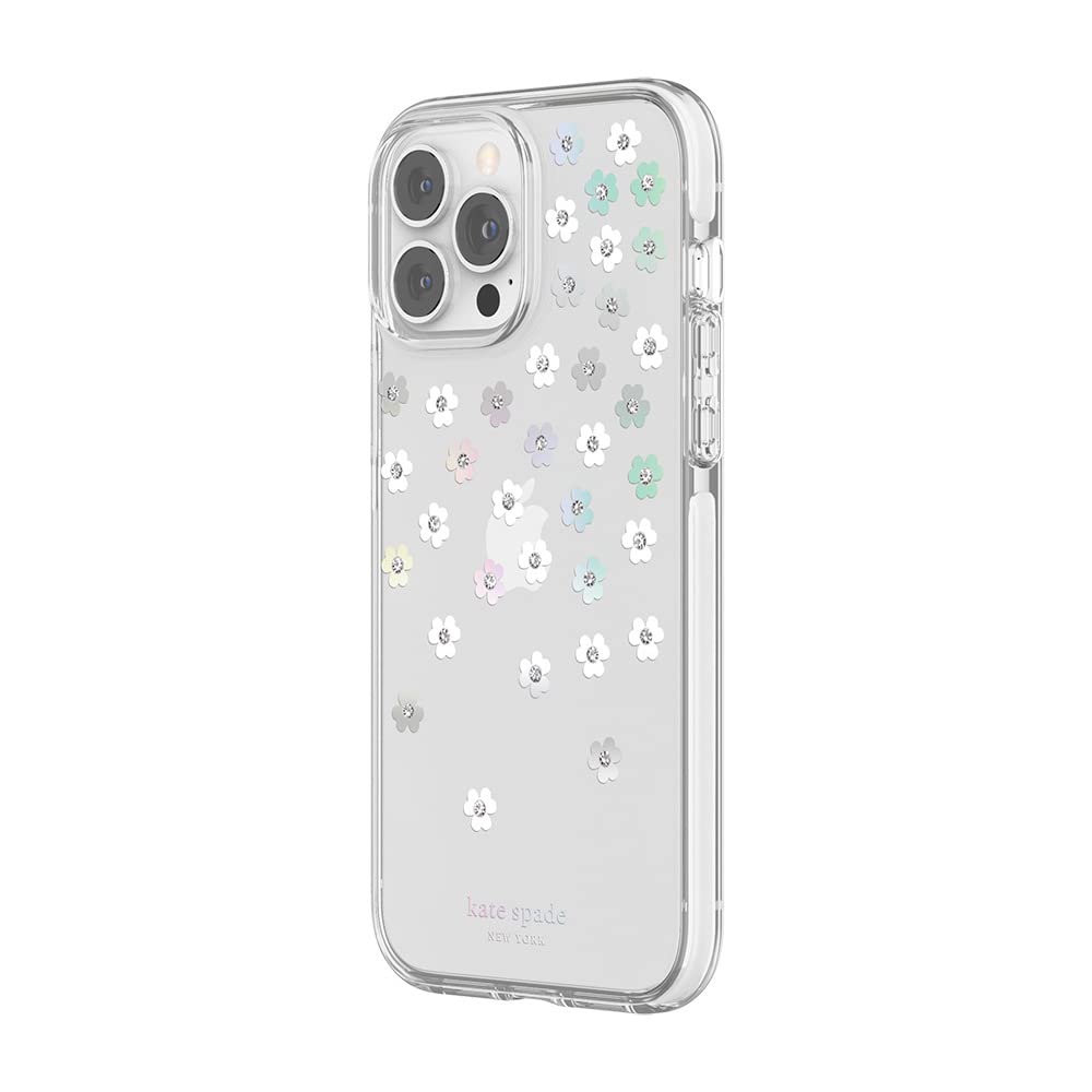 kate spade new york Defensive Hardshell Case for iPhone 13 Pro Max - Shock-Absorbent, Scattered Flowers