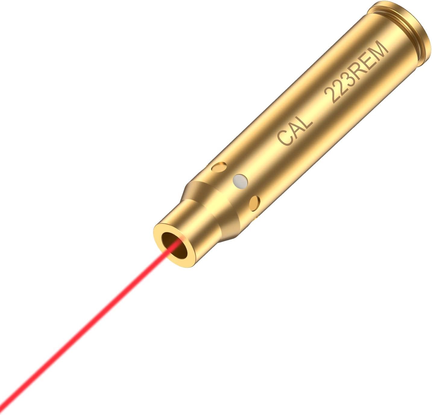 Tipfun Bore Sight Cal 223 5.56mm Rem Gauge Laser Sight Red Dot Boresighter with Batteries