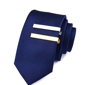 1-3 Pcs Tie Clips for Men Tie Bar Clip Set for Regular Ties Necktie Suitable for Wedding Business Tie Pin Clips-gold long