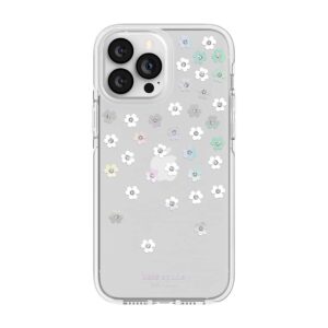 kate spade new york Defensive Hardshell Case for iPhone 13 Pro Max - Shock-Absorbent, Scattered Flowers