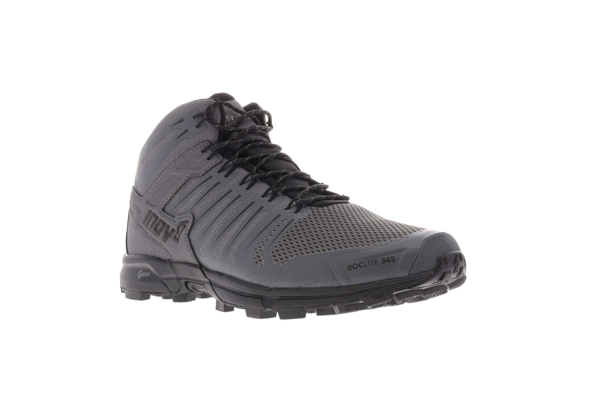 Inov-8 Mens Roclite 345 GTX - Lightweight Waterproof Hiking Boots - Grey/Black - 8