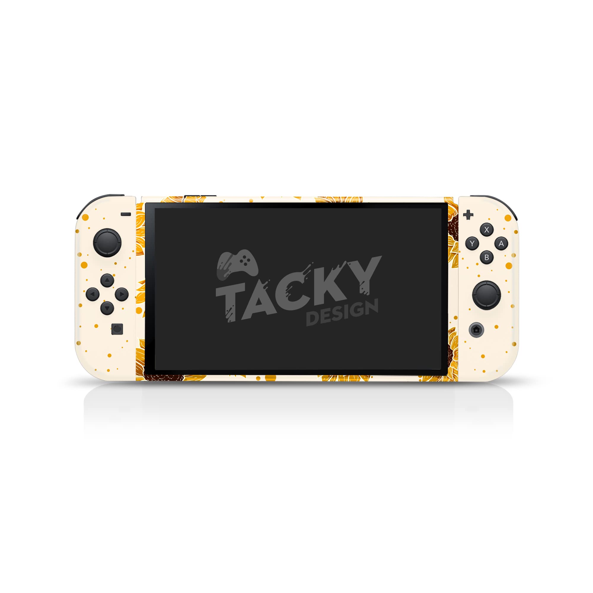 Tacky Design Sunflower Skin Compatible with Nintendo Switch OLED Skin - Vinyl 3M Stickers Set - Compatible with Nintendo Switch OLED Skin Joy Con, Console, Dock Wrap - Decal Full Wrap