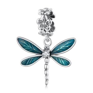 RUKYF 925 Sterling Silver Dragonfly Charms for Bracelets and Necklaces Best Jewelry Gifts for Dragonfly Lovers