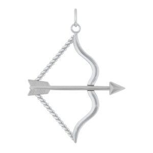 Takar Solid Sterling Silver Bow And Arrow Necklace For Men And Women Sterling Silver Jewelry Pendant Made In USA