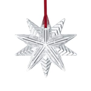 baccarat crystal 2021 christmas ornament clear snowflake, 3 inches (2814619)