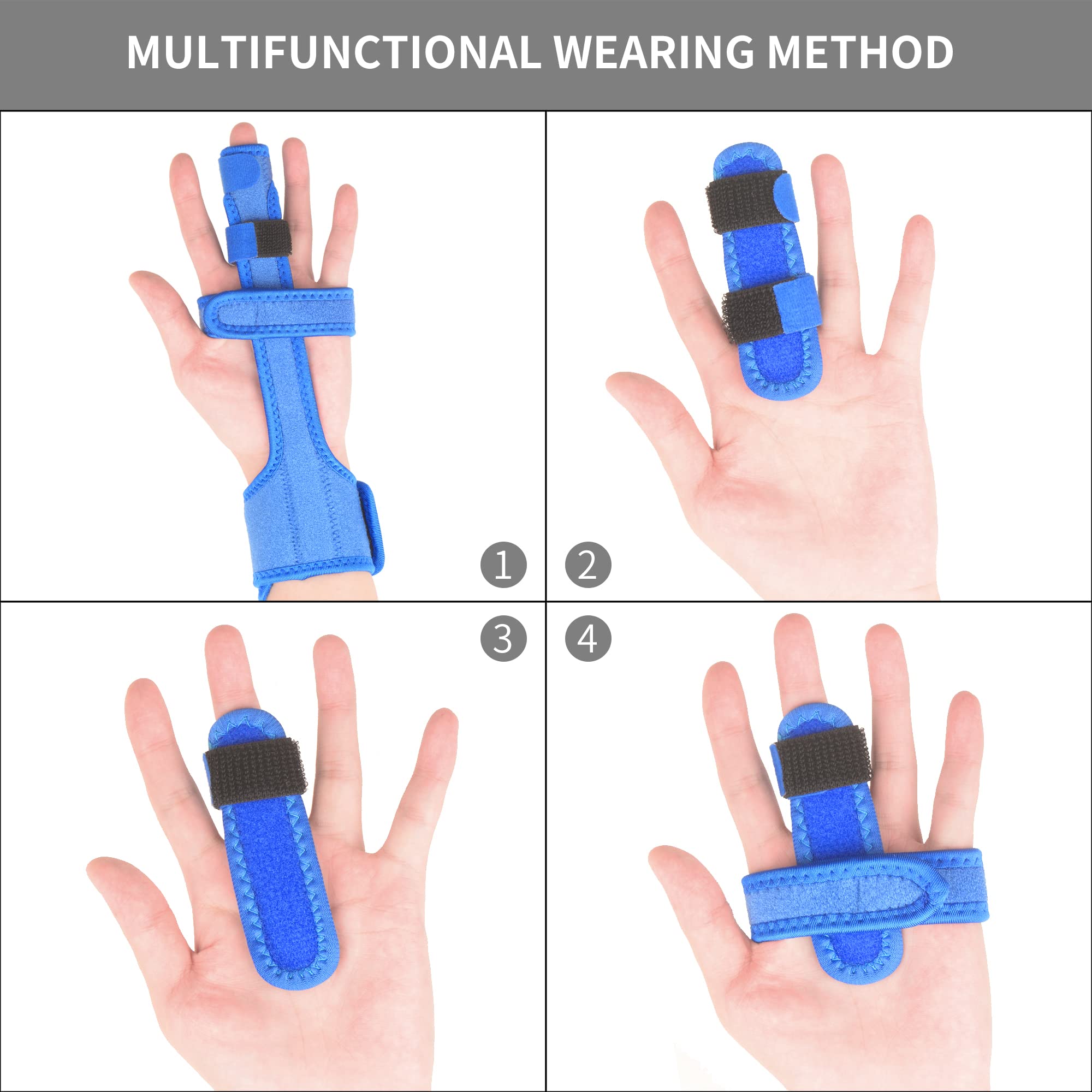 Finger Splint Trigger, Medical Grade Aluminum Brace Support Guard Splints for Straightening Broken Fingers, Injuries, Arthritis, Trigger Finger, Dislocation Pain Relief(11*9.8inch/25*28.5cm)