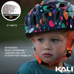 Kali Protectives Chakra Lighted Youth Cycling Helmet - Youth Confetti Gloss Yellow Small