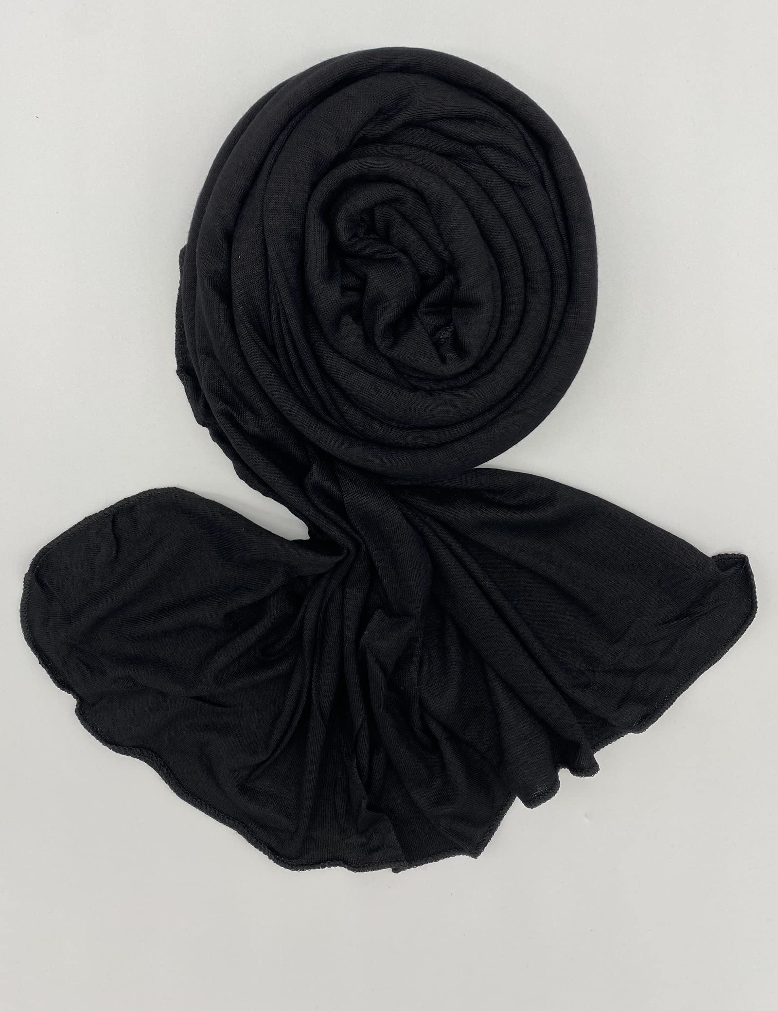 Txmout Hijab Scarfs for Women Premium Jersey Hijab Hijab for Women Muslim Cotton Hijab (Black)