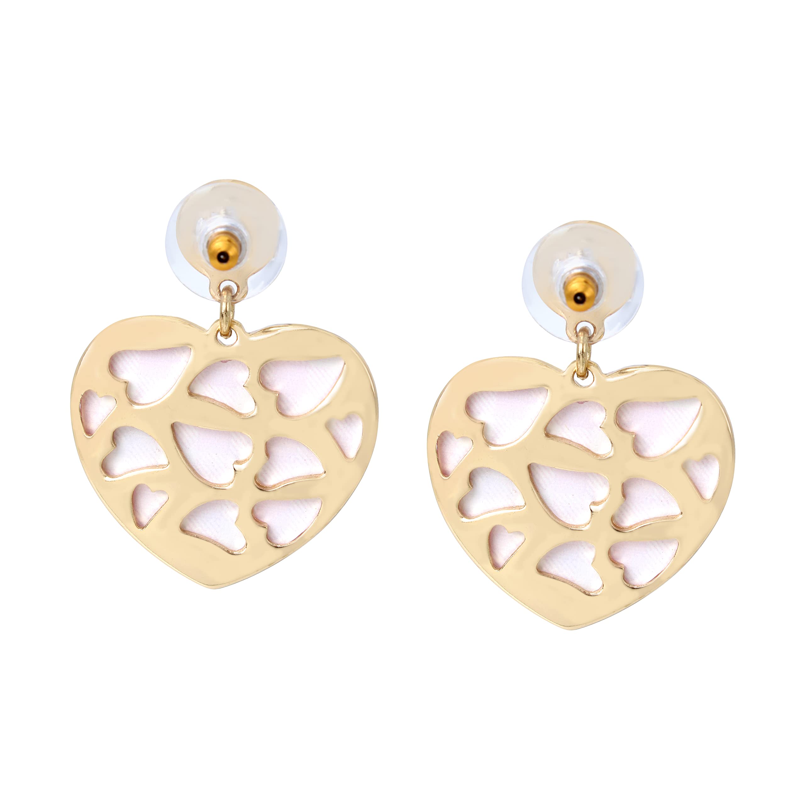 XOX Heart Drop Earrings