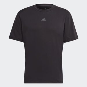 adidas Men's AEROREADY Yoga Tee, Black/Grey, Medium