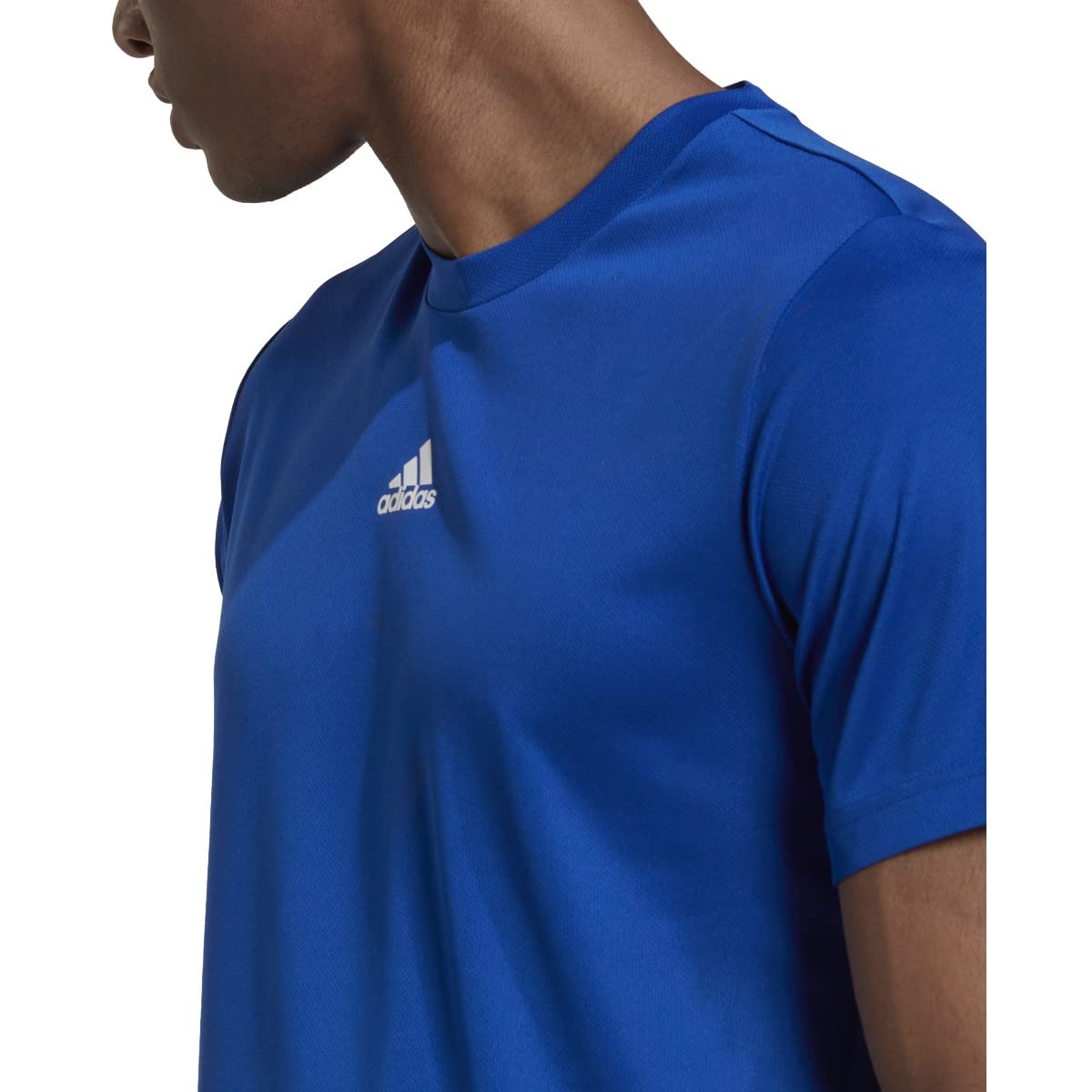 adidas Men's AEROREADY High Intensity Back 3-Stripes Training Tee, Team Royal Blue/White, Large