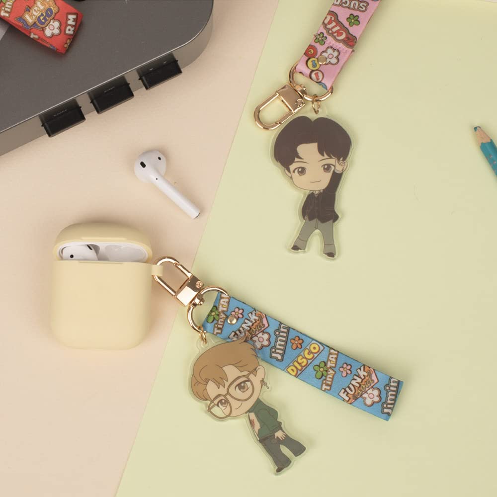 BTS TinyTan Dynamite Acrylic Strap Keyring Key Chain Accesssories (SUGA)