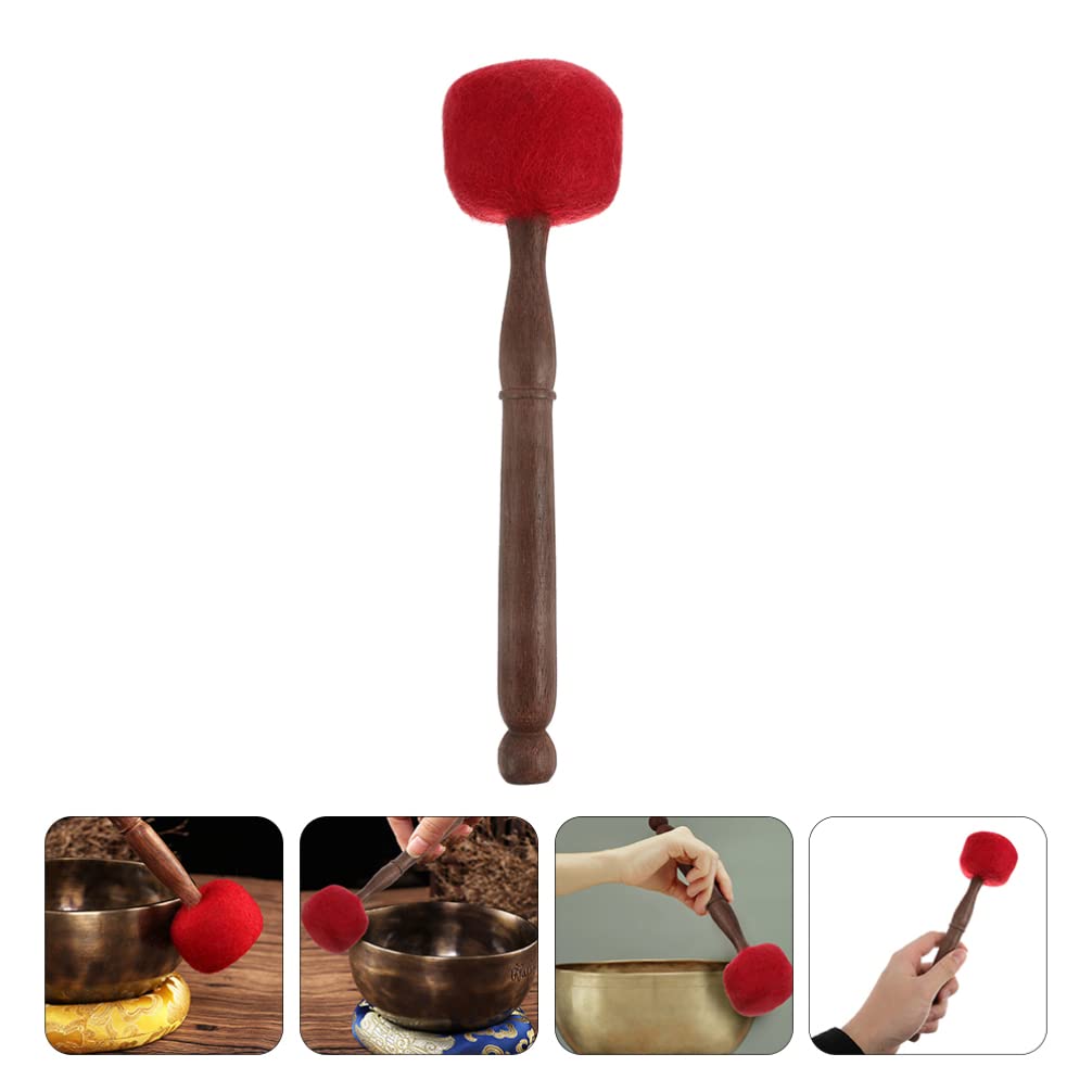 Buddha Relaxation Singing Bowl Sticks Yoga Sound Bowl Mallet Meditation Sound Bowl Percussion Mallet ( Red )