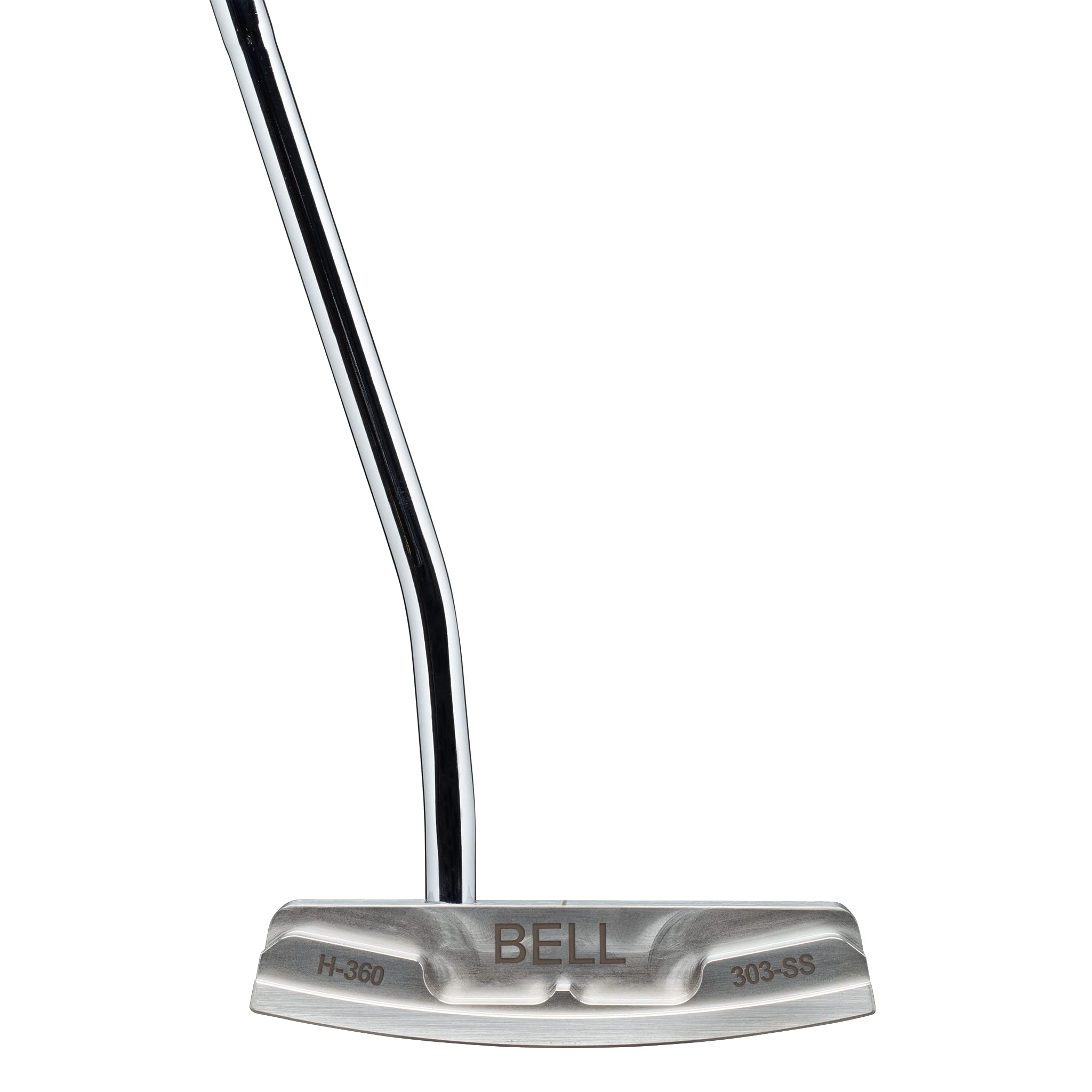 Bell H-360 Half-Offset CNC Milled Standard Blade Golf Putter + Tacki-Mac Black Pistol Standard Grip (Right, 35)