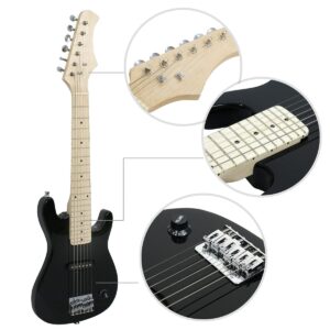 Epetlover 30 Inch Kids Electric Guitar, Complete Beginner Kits with 5W Amplifier, Picks, Gig Bag, Strap, Cable & Accessory Kit for Kids/Girls/Boys/Starters, Black