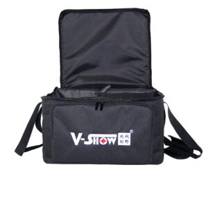 V-Show Portable Carry Bag for Wireless Battery Uplights - Durable Soft-Sided Bag for 4 Freedom Par Light fixtures, for DJ Wedding Party Par light