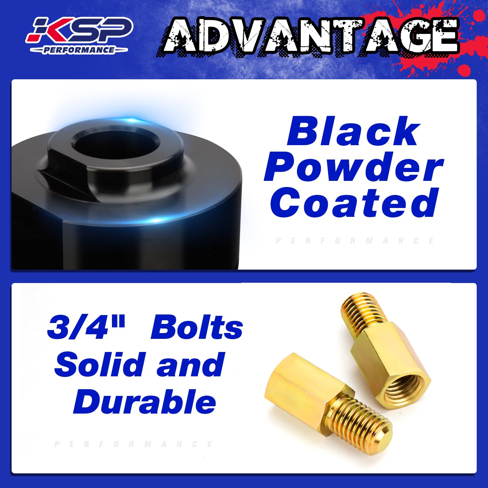 KSP 2" Lift kits for F250 F350 1999-2024, 2inch Front Lift Spacer with 3/4”Stud Extenders Compatible with F-250 F-350 Super Duty/2000-2005 Excursion, Front Leveling Kits Only Work on 2wd Truck