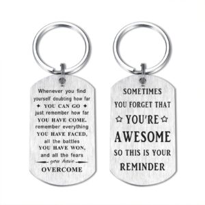 degasken inspirational gifts for men motivational quotes keychain, sometimes you forget you are awesome