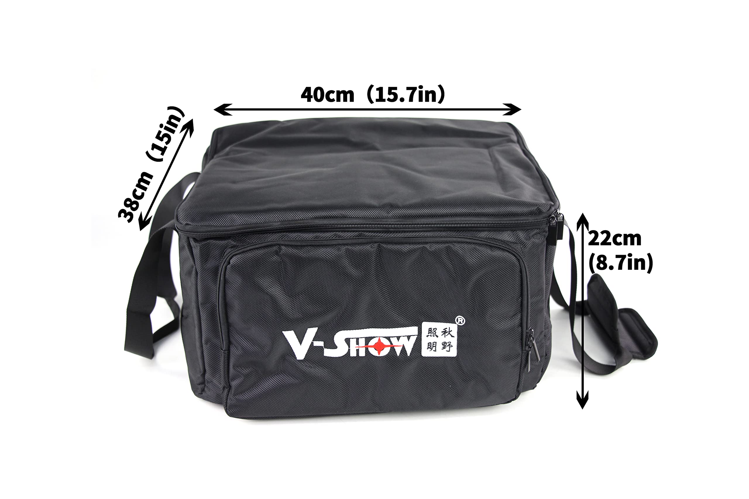 V-Show Portable Carry Bag for Wireless Battery Uplights - Durable Soft-Sided Bag for 4 Freedom Par Light fixtures, for DJ Wedding Party Par light