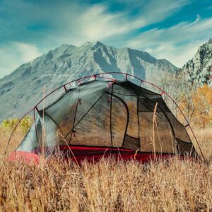 Near Zero 3 Person Ultralight Backpacking Tent, 2 Door, 20D Ripstop Waterproof Sealed Nylon, Freestanding, Rainfly, 3 Season, with Lightweight Aluminum Frame. Easy Setup System