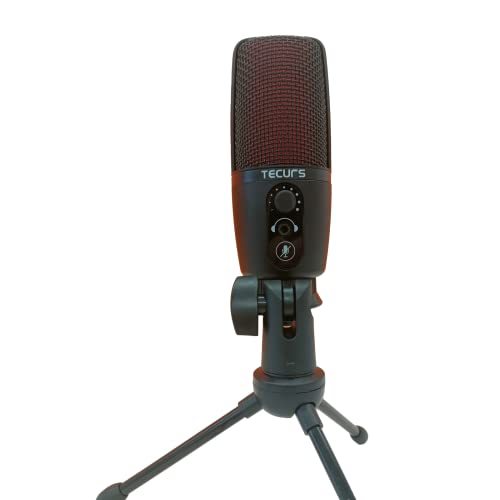 TECURS USB Microphone Condenser, PC Microphone Kit for Computer, Streaming Mic with Adjustable Boom Arm, Gaming,Microphone for Podcast, Twitch, YouTube, PS4, PS5