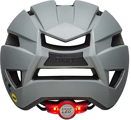 BELL Daily MIPS LED Adult Commuter/Urban Bike Helmet - Matte Gray/Black, Medium/Large (53-60 cm)