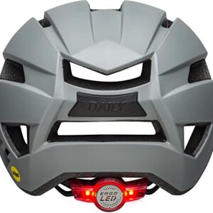 BELL Daily MIPS LED Adult Commuter/Urban Bike Helmet - Matte Gray/Black, Small/Medium (50-57 cm)