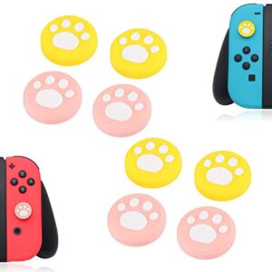 Jopwkuin Thumb Grip Caps Easy Install Cat Claw Control Cap 2 Sets,for Switch PS4 PS3,for Xbox 360/Xbox,for Switch(002)