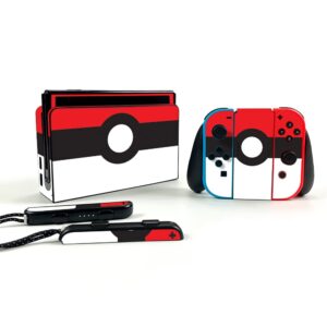 mightyskins skin compatible with nintendo switch oled - battle ball | protective, durable, and unique vinyl decal wrap cover | easy to apply, remove, and change styles | made in the usa