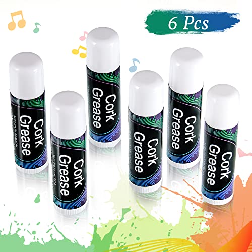 6 Pieces Cork Grease for Clarinet Flute Grease Lubricant Tube Clarinet Cleaning and Care Product Woodwind Instruments Accessory for Saxophone Clarinet Flute Supplies