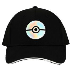 Pokemon Holographic Pokeball Men's Elie Flex Black Baseball Cap