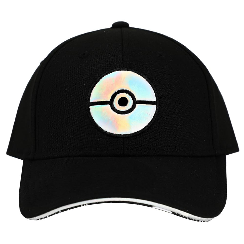 Pokemon Holographic Pokeball Men's Elie Flex Black Baseball Cap