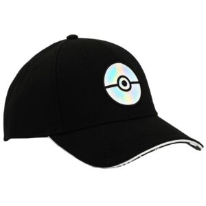 Pokemon Holographic Pokeball Men's Elie Flex Black Baseball Cap