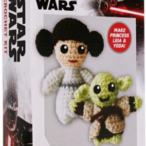 Star Wars Crochet Craft Kit - Make Princess Leia and Yoda - Everything You Need, multicolor