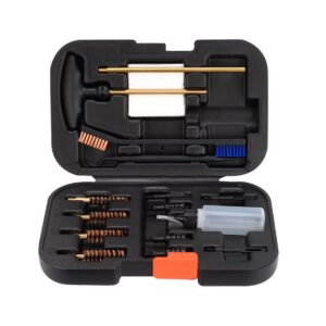 Raiseek Elite Version Pistol Cleaning Kit 9mm/.357.22.45.40 Caliber Gun Cleaning Kit and Handgun Cleaning Kit Portable Brass Brush with Case