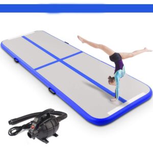 lucear inflatable air gymnastics mat training mats 10ft/13ft/16ft/20ft gymnastics tracks for home use/training blue