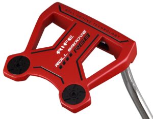 rife golf roll groove technology series right handed red rg8 full exotic mallet putter precision milled face edge and cavity ensures an ideal weight balance (right, 34")