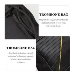 Generic Trombone Bag Gigbag Oxford Waterproof Alto Tenor Trombone Backpack with Adjustable Shoulder Strap Padded Trombone Carrying Bag Soft Case (black), 91X37X7CM, (14DG2337LIRE)