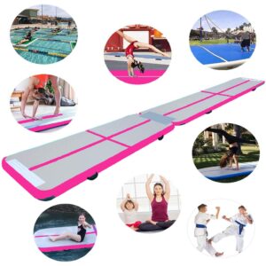 Lucear Inflatable Air Gymnastics Mat Training Mats 10ft/13ft/16ft/20ft Gymnastics Tracks for Home Use/Training