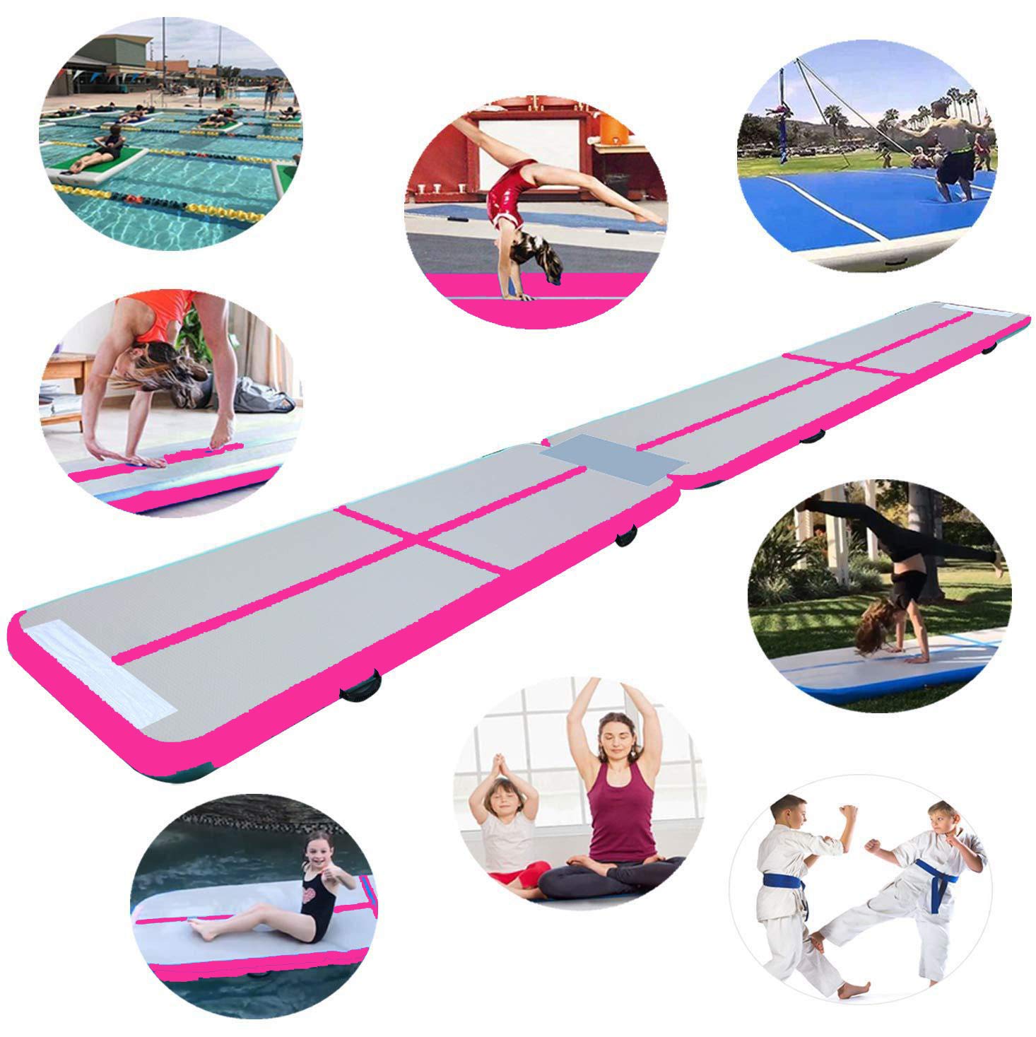 Lucear Inflatable Air Gymnastics Mat Training Mats 10ft/13ft/16ft/20ft Gymnastics Tracks for Home Use/Training