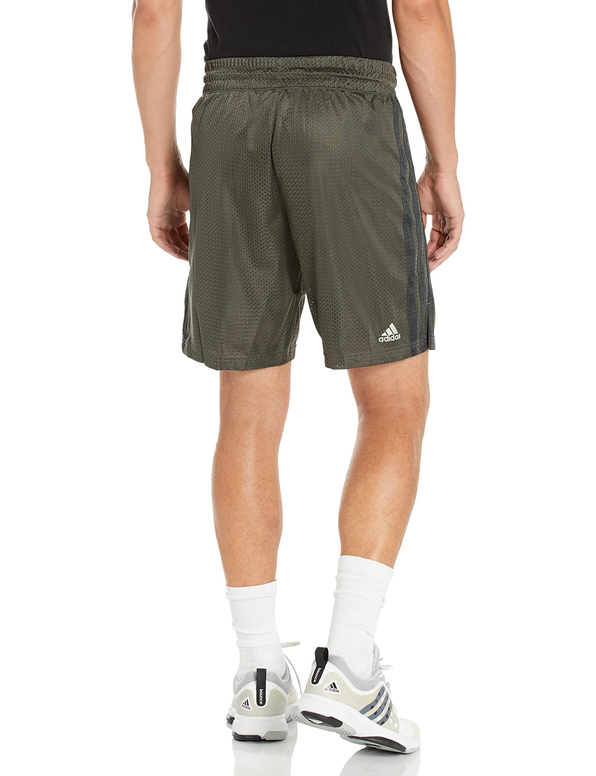 adidas Men's World Wide Hoops Shorts, Utility Grey, Large